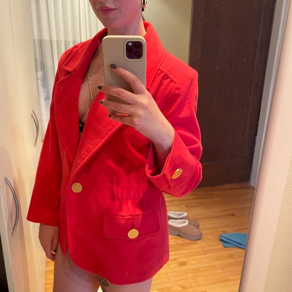 Yves Saint Laurent coral wool blazer - Picture 9 of 10